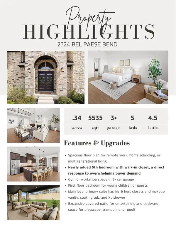 2324 Bel Paese BND, Leander, TX 78641