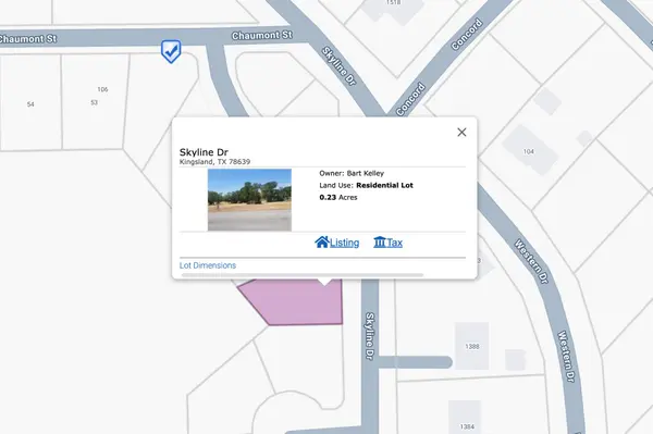 TBD Skyline DR, Kingsland, TX 78639