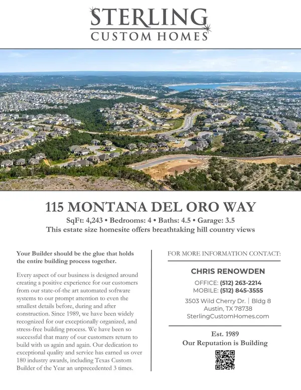 115 Montana Del Oro WAY, Lakeway, TX 78738