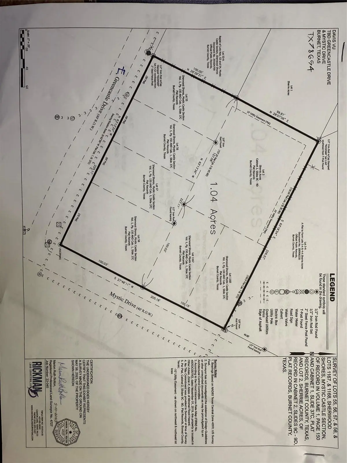 Lot 55,56,57,58,1167,1168 Greencastle and Mystic DR, Granite Shoals, TX 78654