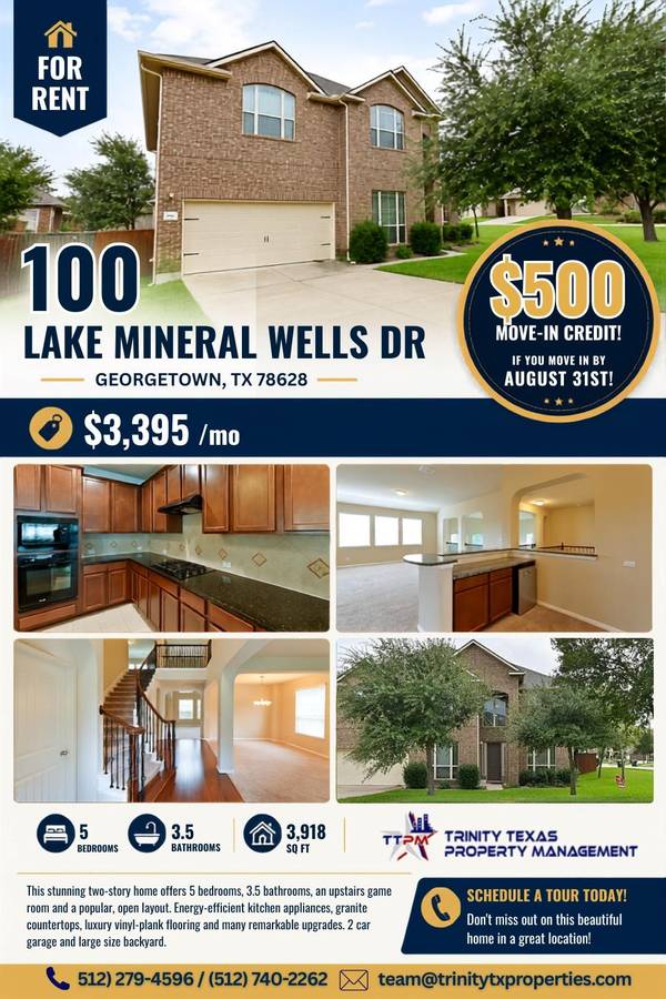 100 Lake Mineral Wells DR, Georgetown, TX 78628