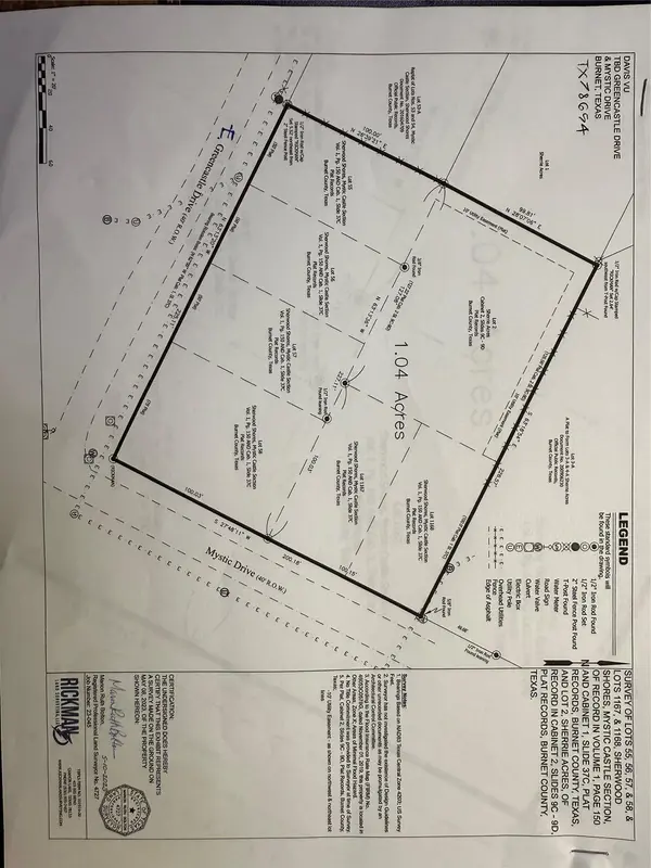 Lot 55, 56, 57, 58, 1167, 1168 Greencastle and Mystic DR, Granite Shoals, TX 78654