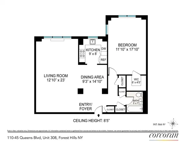 110-45 Queens Blvd #308, Forest Hills, NY 11375