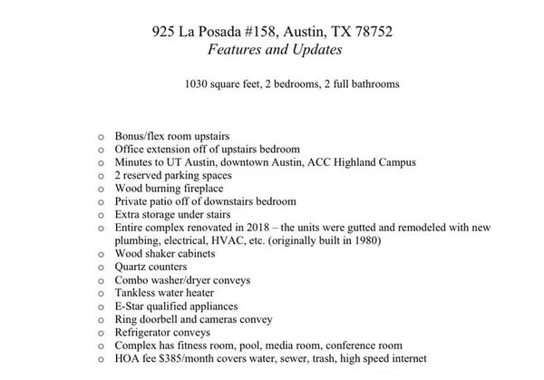 935 La Posada DR #158, Austin, TX 78752