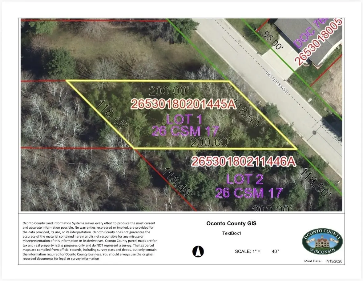 BITTERS AVE #1, Oconto, WI 54153