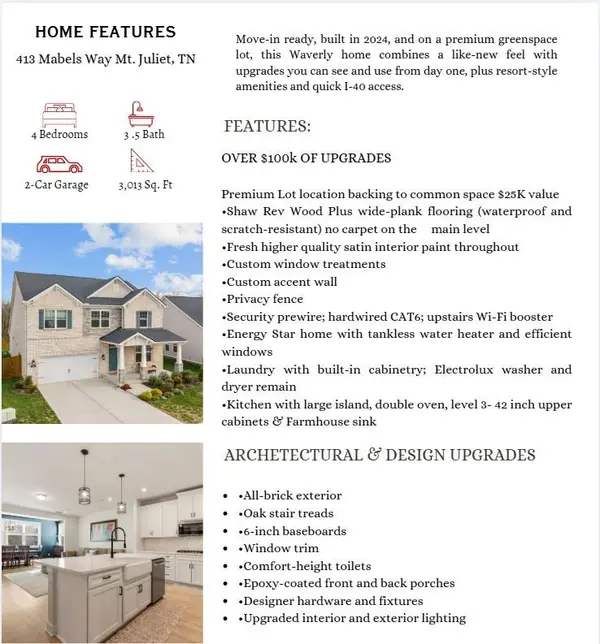 413 Mabels Way, Mount Juliet, TN 37122