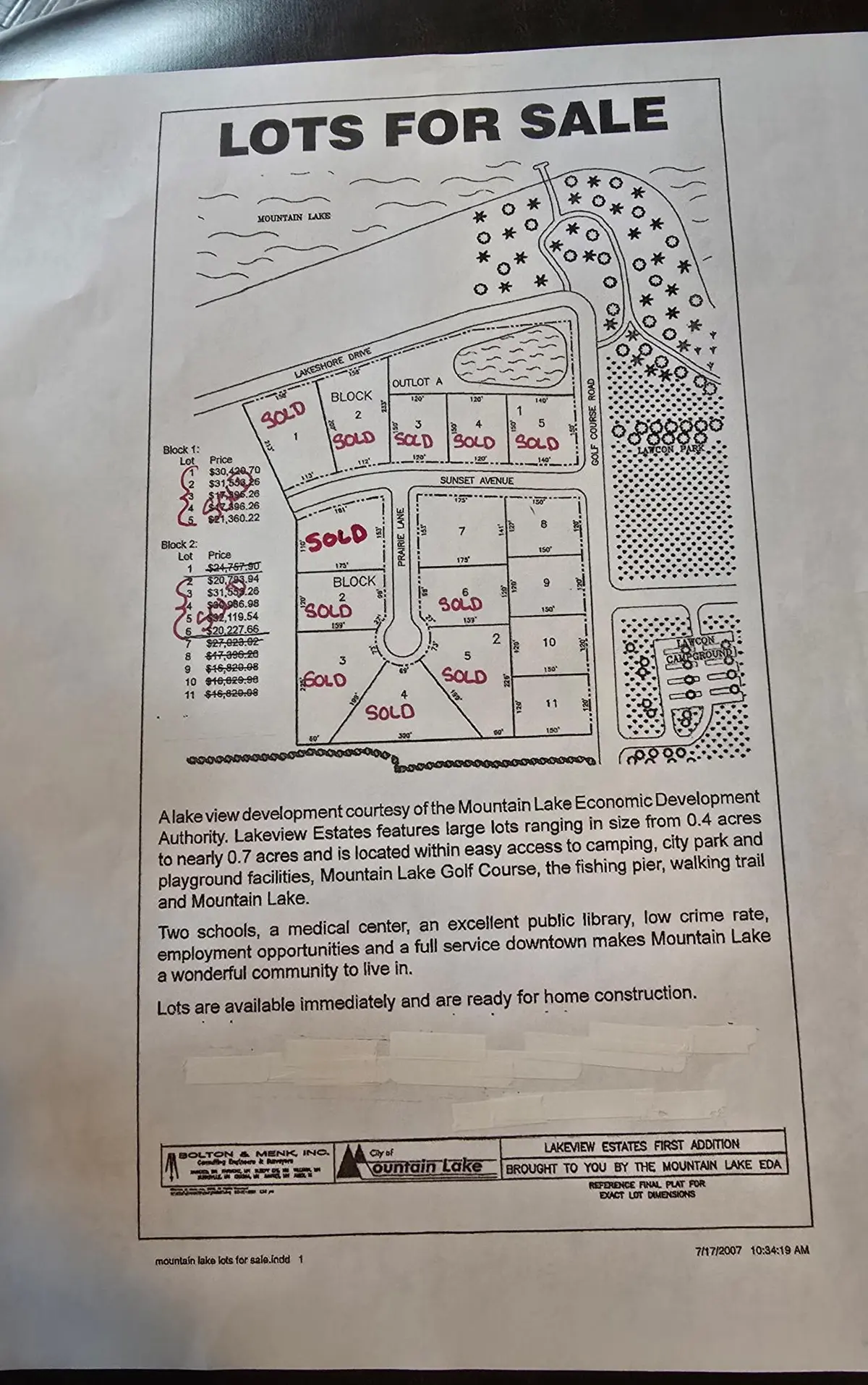 Blk 2 Lot 11 Sunset Avenue-Prairie Lane, Mountain Lake, MN 56159