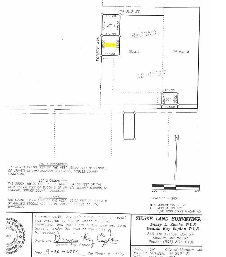 TBD 4TH ST., Lismore, MN 56155