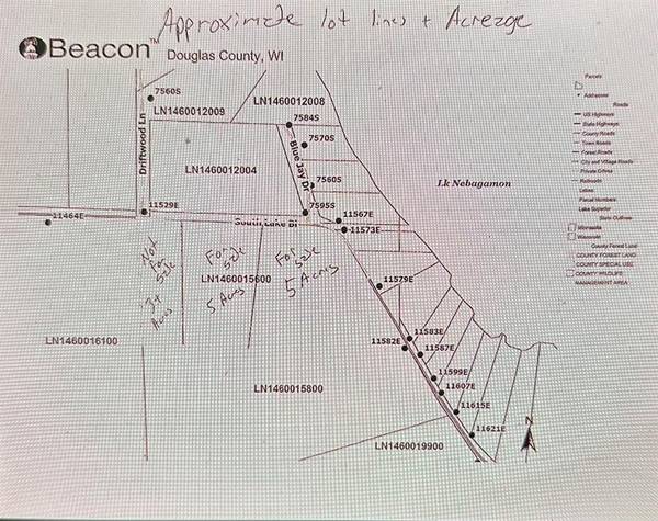 11580 E South Lake Blvd Lot 2 (5 Acres), Lake Nebagamon, WI 54849