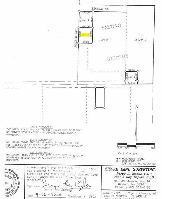 TBD 4TH ST., Lismore, MN 56155