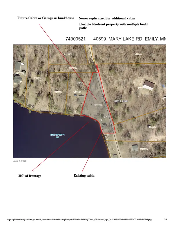 40699 Mary Lake RD, Emily, MN 56447