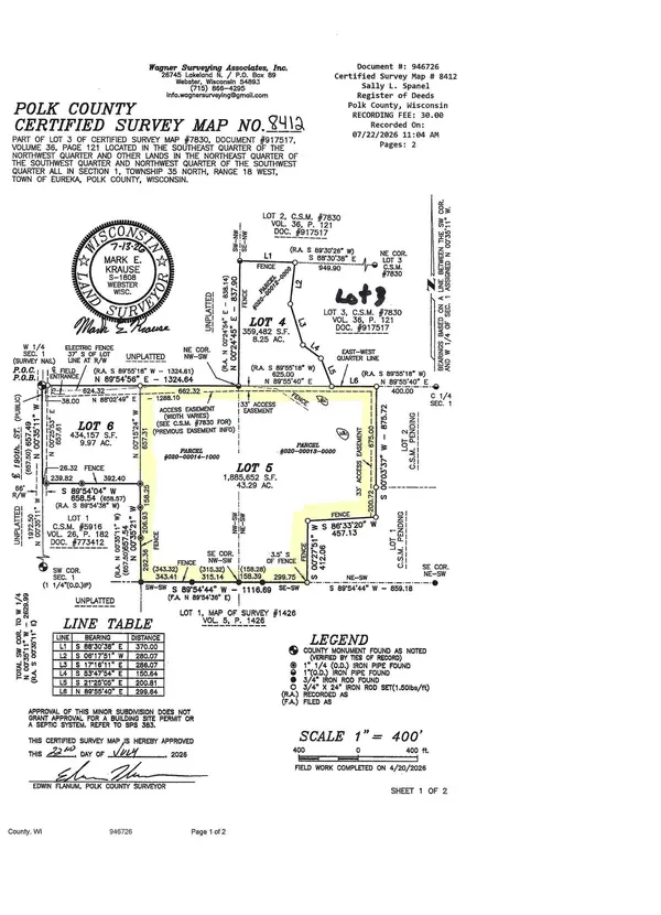 XXXX 190th Street, Centuria, WI 54824