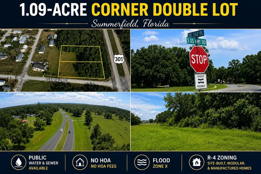 Corner SE 142ND PLACE & S US HWY-301, Summerfield, FL 34491
