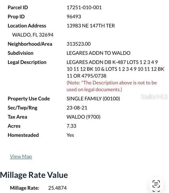 13983 NE 147TH TER, Waldo, FL 32694