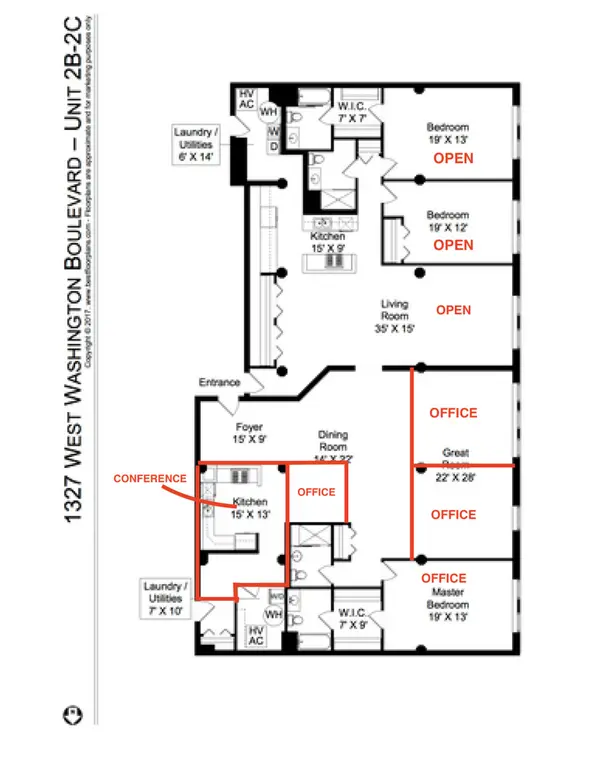 1327 W Washington BLVD #2BC, Chicago, IL 60607