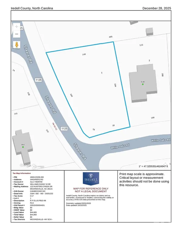 0 White Oaks RD #1, Mooresville, NC 28115