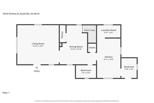 724 N Perkins ST, Rushville, IN 46173