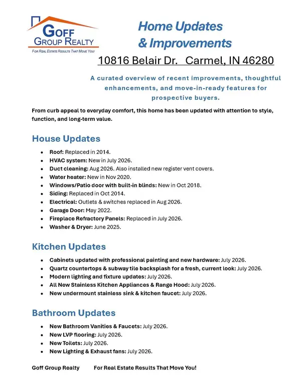 10816 Belair DR, Carmel, IN 46280