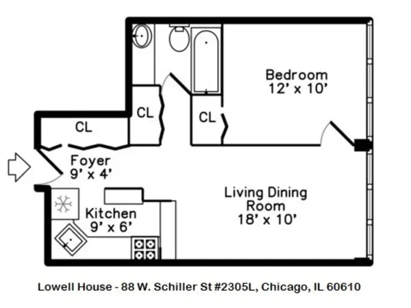 88 W SCHILLER ST #2305L, Chicago, IL 60610