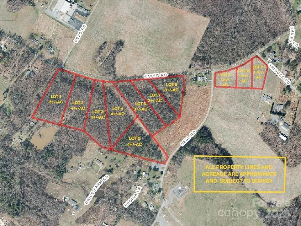 3+/-AC Eaker RD #LOT 8, Kings Mountain, NC 28086