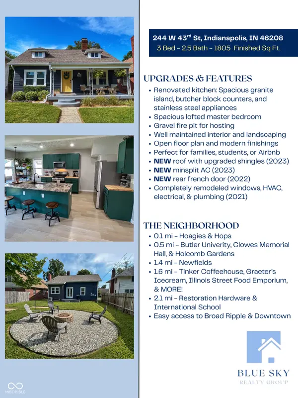 244 W 43rd ST, Indianapolis, IN 46208
