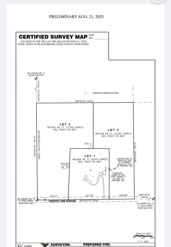 1131 County Line AVE, Black Brook Twp, WI 54007