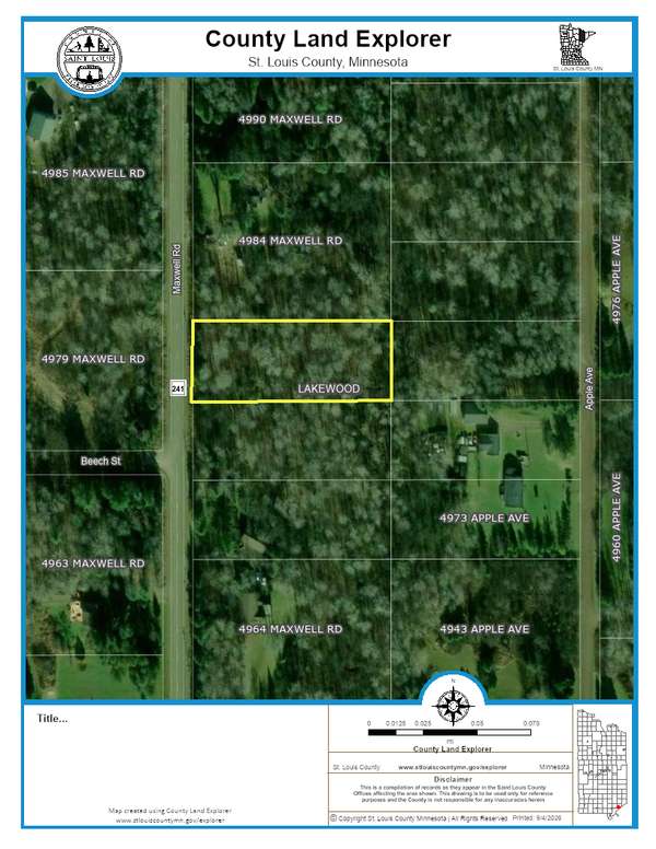 TBD XXX Maxwell RD, Duluth, MN 55803