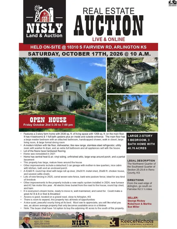 18310 S Fairview Rd, Arlington, KS 67514