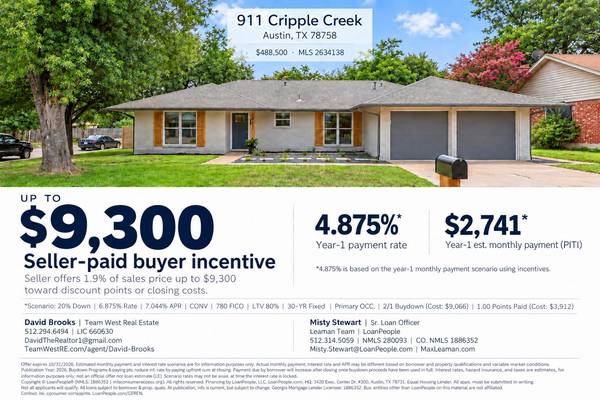 911 Cripple Creek DR, Austin, TX 78758