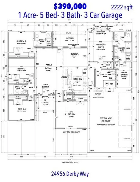 24956 Derby WAY, Cashion, OK 73762