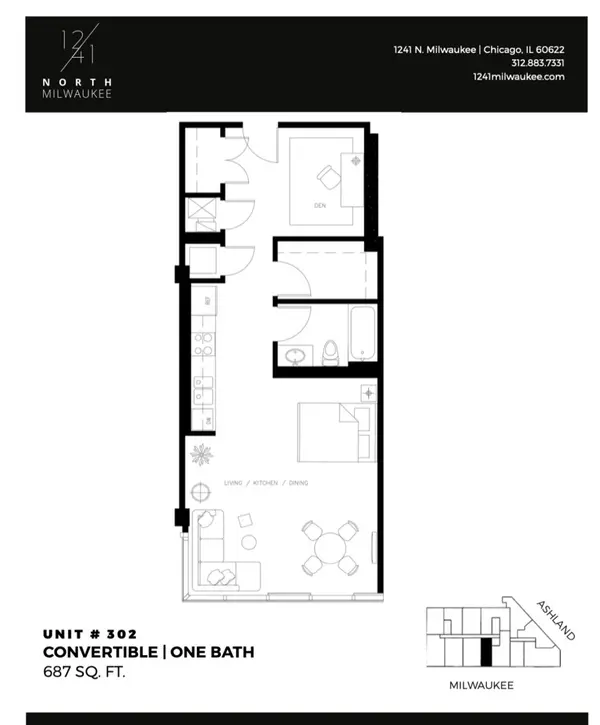 1241 N MILWAUKEE AVE #302, Chicago, IL 60622