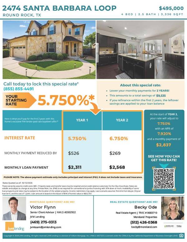 2474 Santa Barbara LOOP, Round Rock, TX 78665