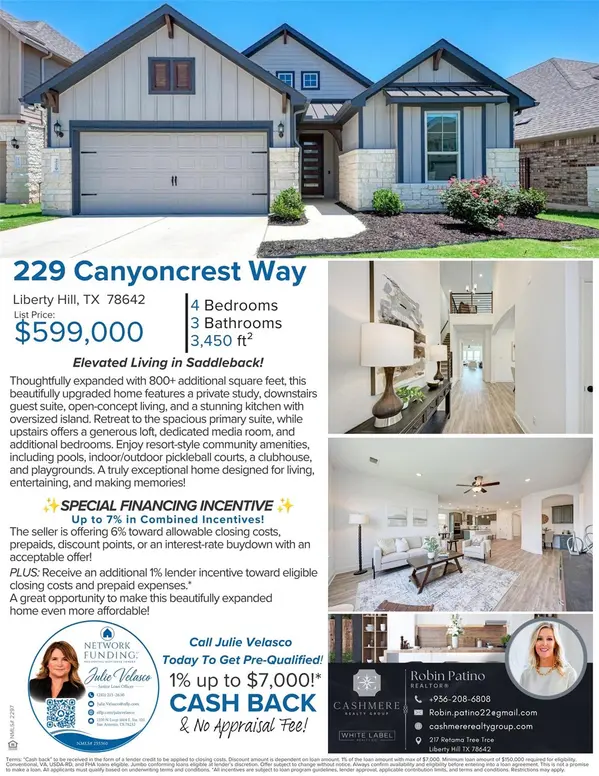 229 Canyoncrest WAY, Liberty Hill, TX 78642