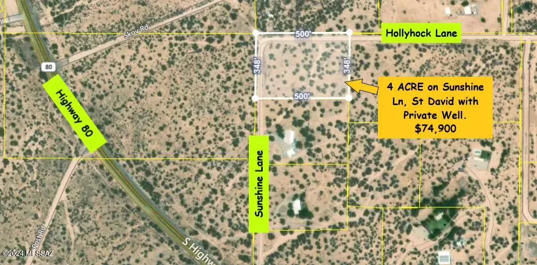 St. David, AZ 85630,4 ACRE on Sunshine Ln  #-