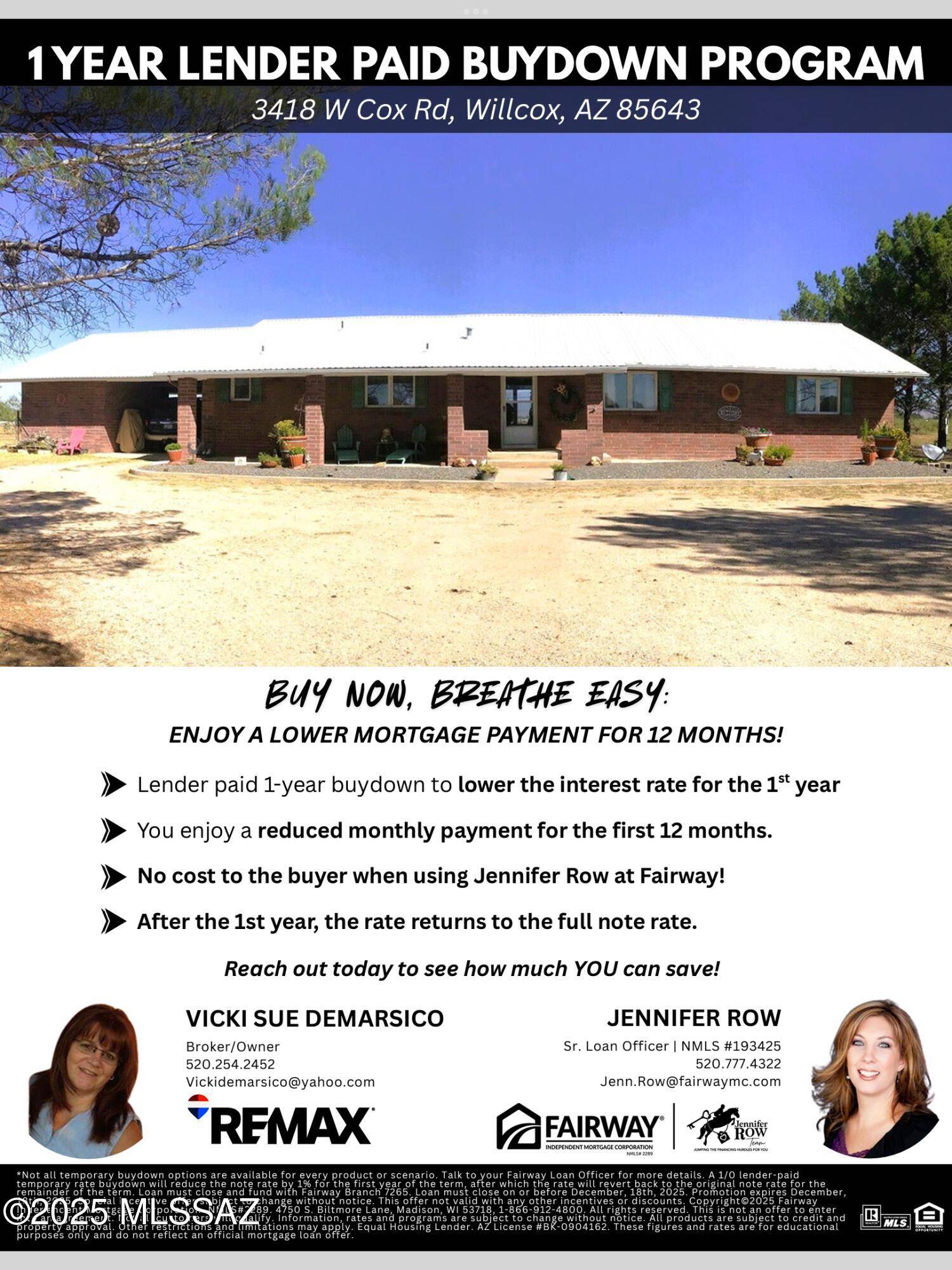 Willcox, AZ 85643,3418 W Cox Road