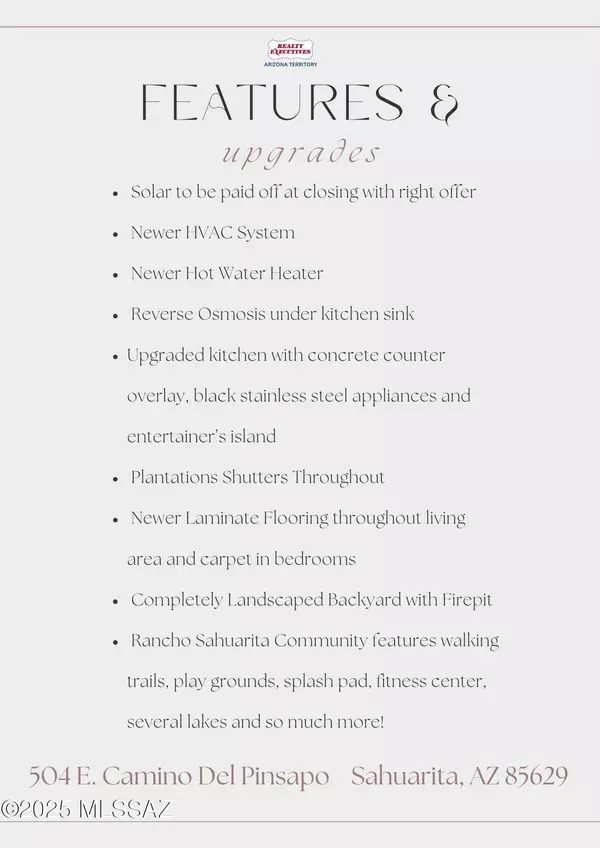 Sahuarita, AZ 85629,504 E Camino Del Pinsapo