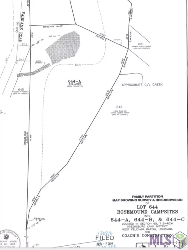 St Francisville, LA 70775,Lot 644A FAIRLANE RD