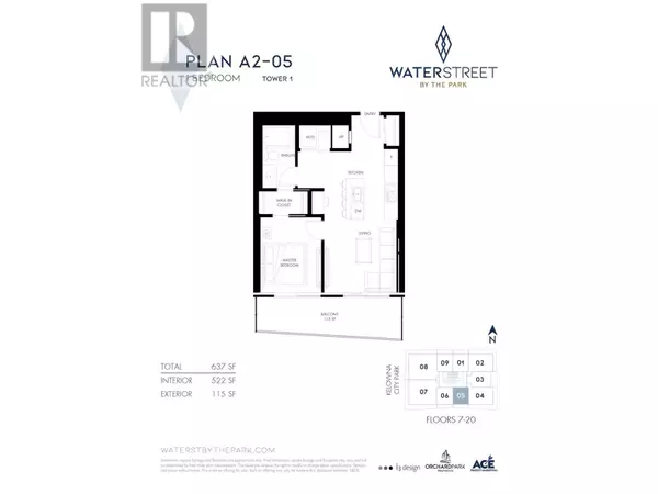 Kelowna, BC V1Y6H9,238 Leon AVE #1505