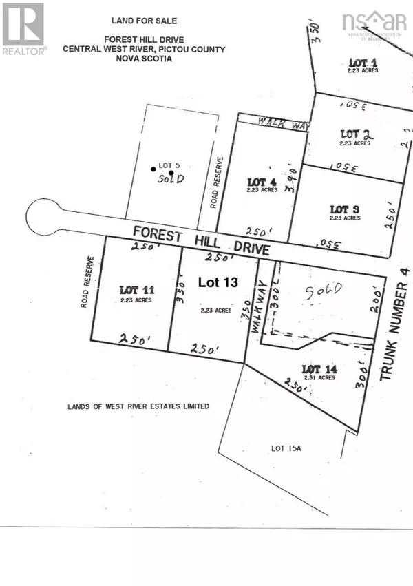 Central West River, NS B0K1P0,Lot 4 Forest Hill Drive