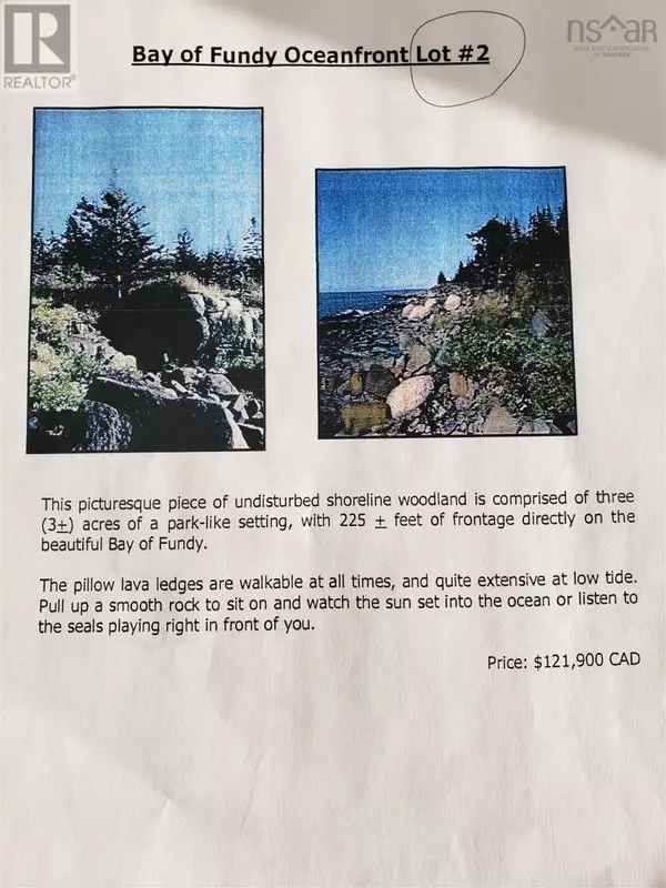 Parkers Cove, NS B0S1A0,Lot 2 SHORE Road