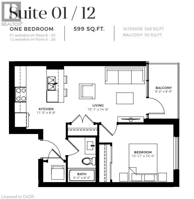 Kitchener, ON N2G0E2,108 GARMENT ST #1401