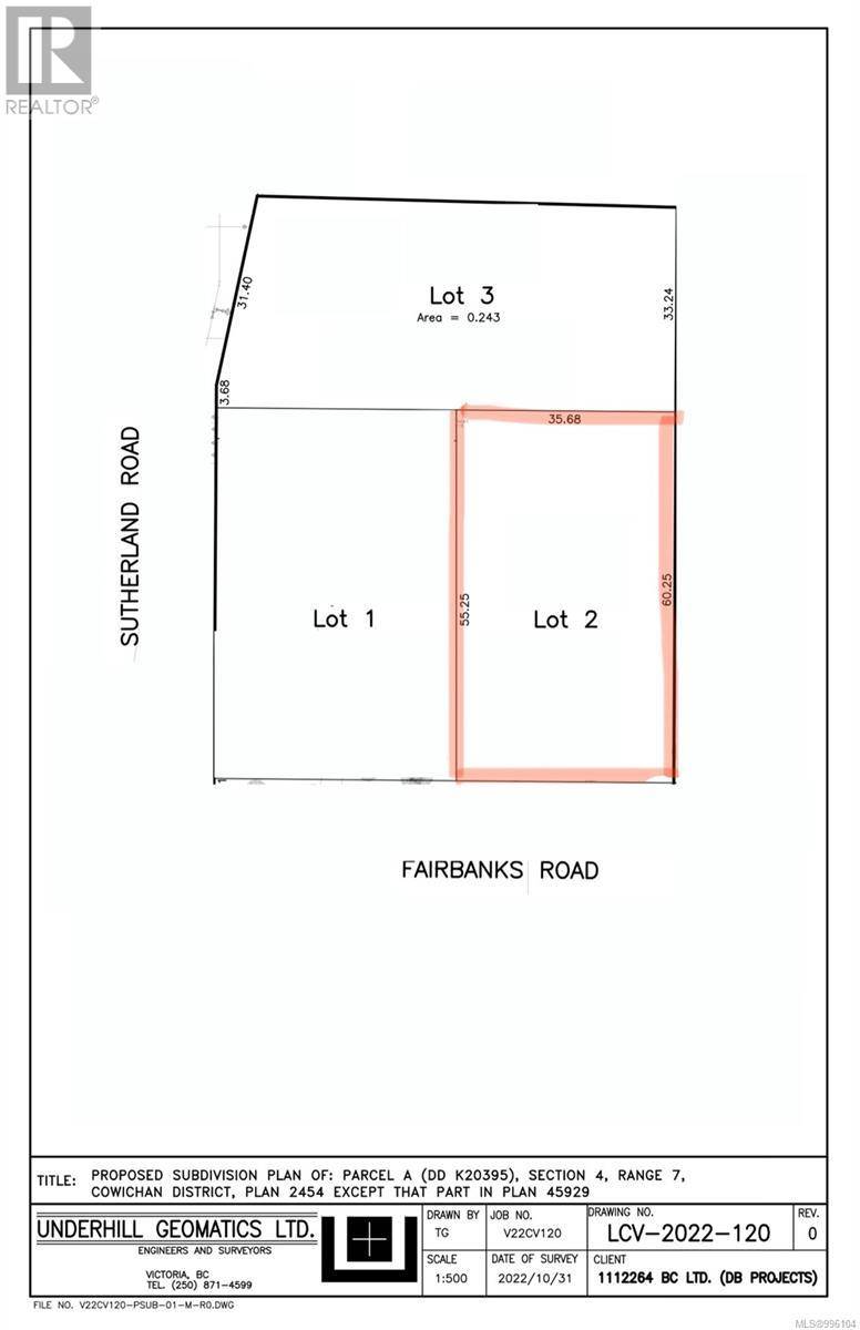 Lt 2 Fairbanks Rd, Cowichan Bay, BC V0R1N2