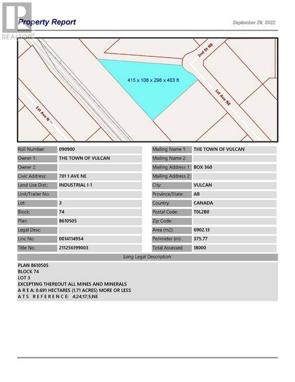 701 1 Avenue NE, Vulcan, AB T0L2B0