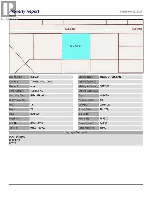 Vulcan, AB T0L2B0,151 2 Street NE