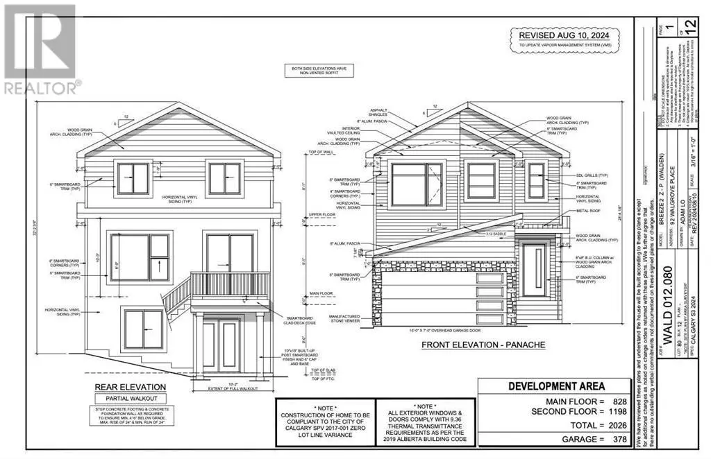 Calgary, AB T2X5A9,92 Walgrove Place