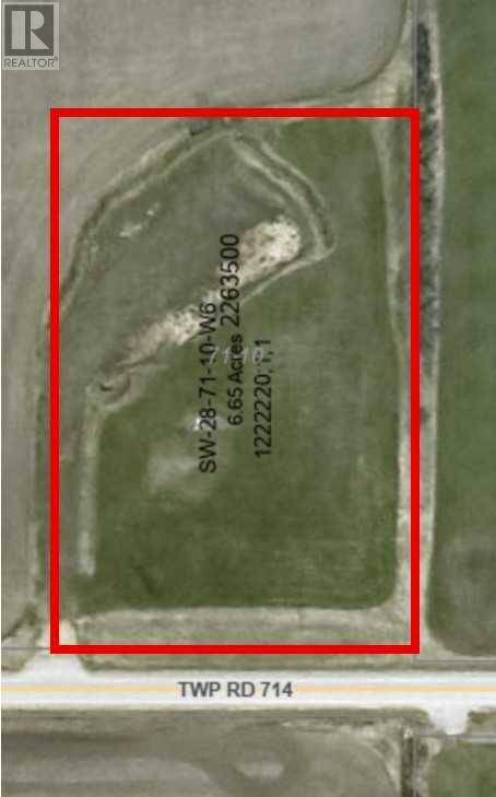 SW-28-71-10-6, 6.65 acre parcel - Lot 1 off, Rural Grande Prairie No. 1 County Of, AB T0H0C0