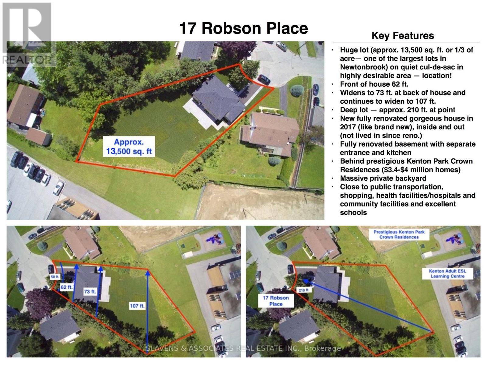 Toronto (newtonbrook West), ON M2R2Y3,17 ROBSON PLACE
