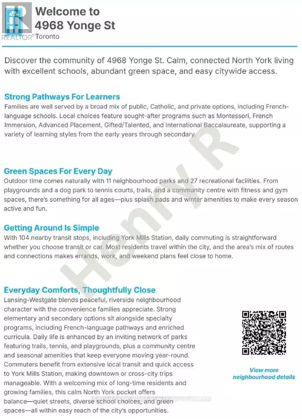 Toronto (lansing-westgate), ON M2N7G9,4968 Yonge ST #3009
