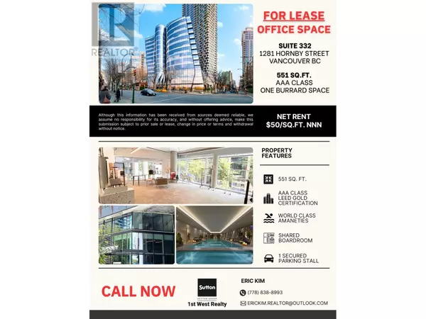 Vancouver, BC V6Z1W2,1281 HORNBY ST #332