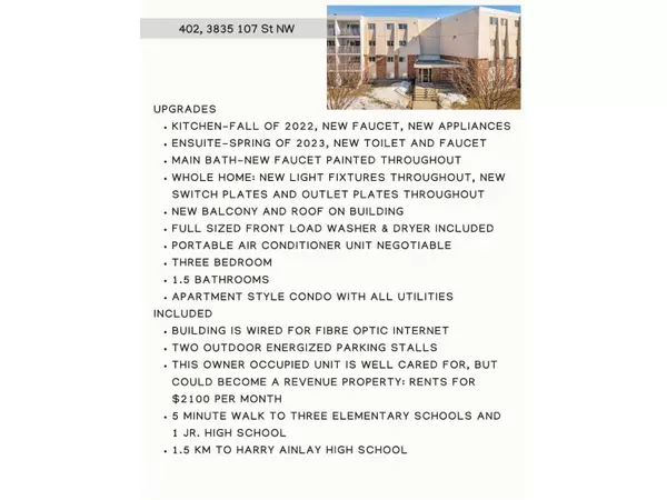 Edmonton, AB T6N2N7,#402 3835 107 ST NW